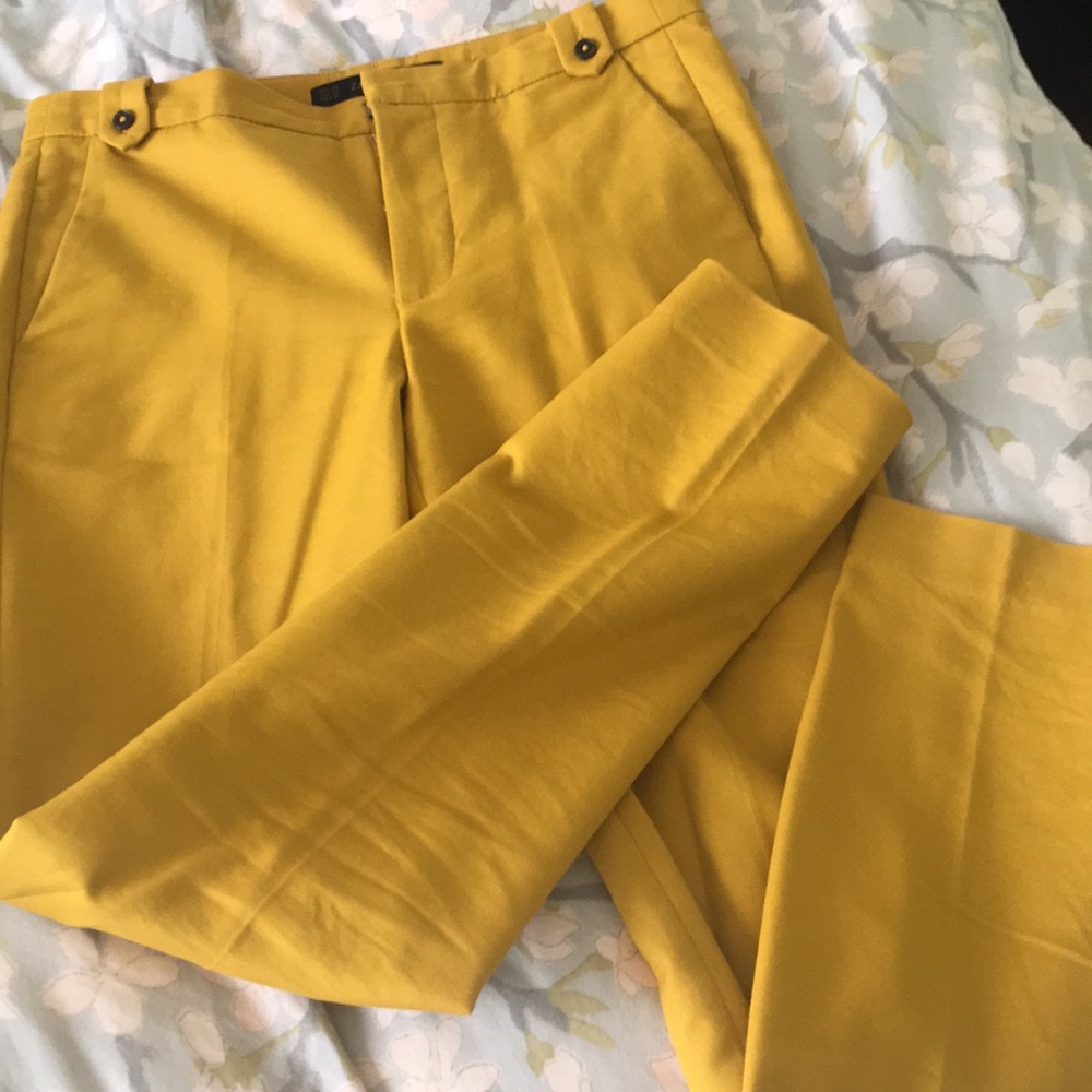 Zara Basic mustard/yellow Trousers